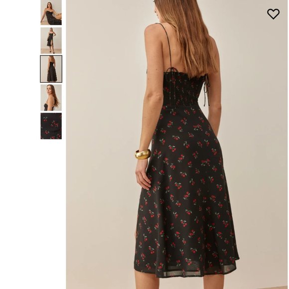 Reformation Juliette Dress in Black Cherry - Picture 3 of 15